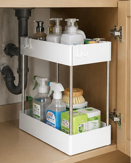 Adjustable Under Sink Organizer – Maximize Your Storage Space