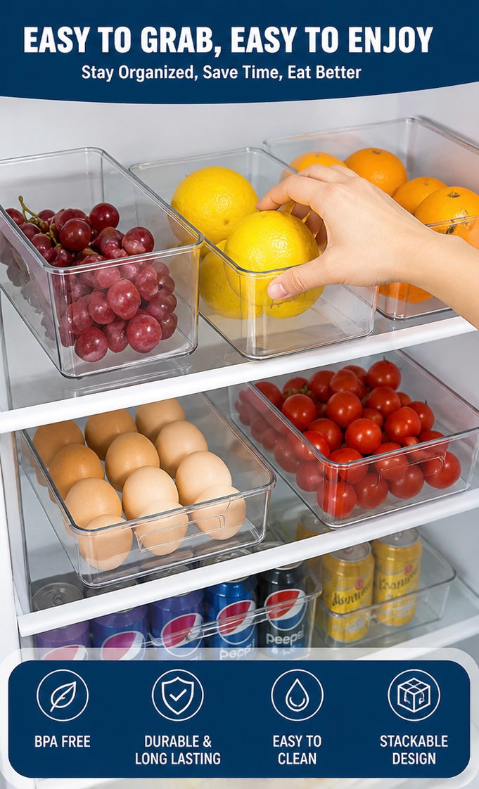 Refrigerator Organizer Bins – Keep Your Fridge Clean & Organized