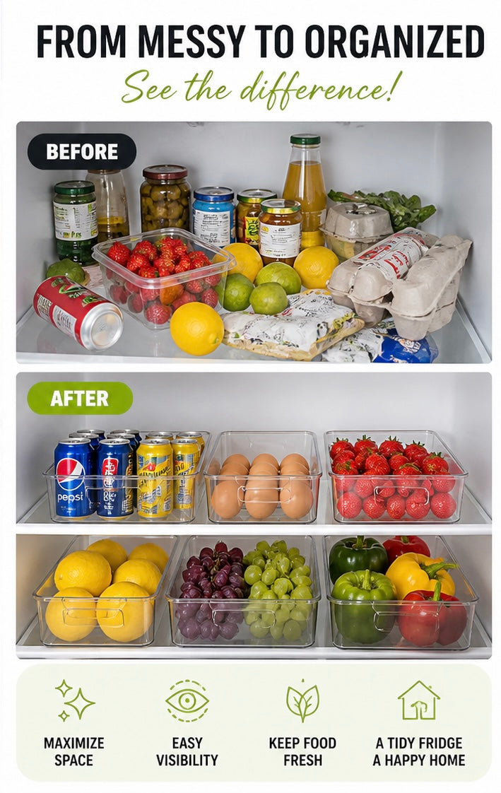 Refrigerator Organizer Bins – Keep Your Fridge Clean & Organized